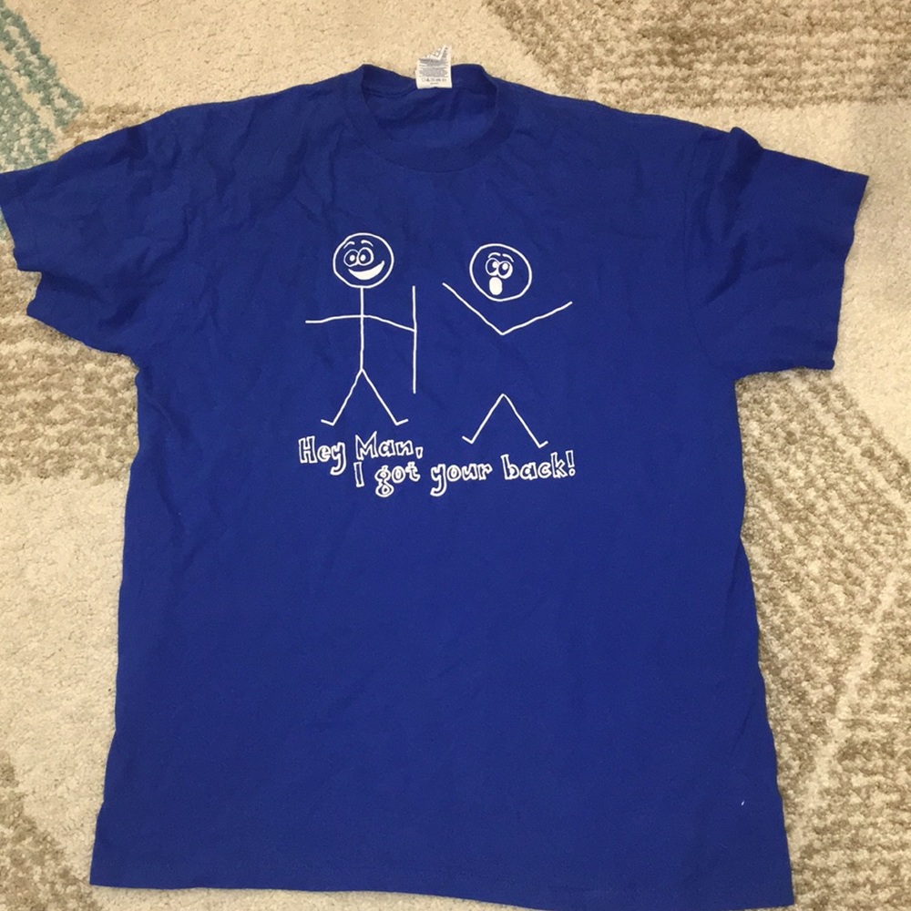 Blue graphic tee