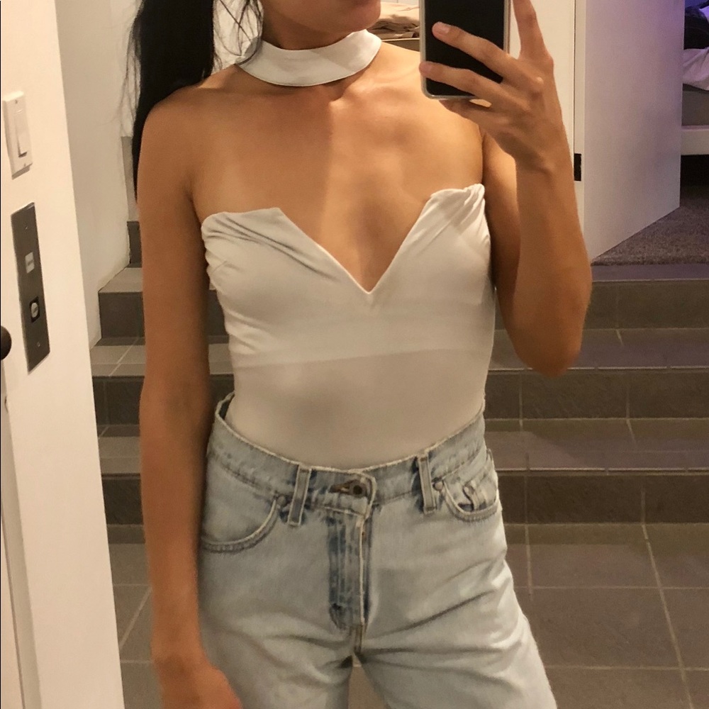 Bodysuit with built in chocker