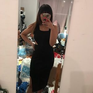 NWT topshop body con black dress Sz 8