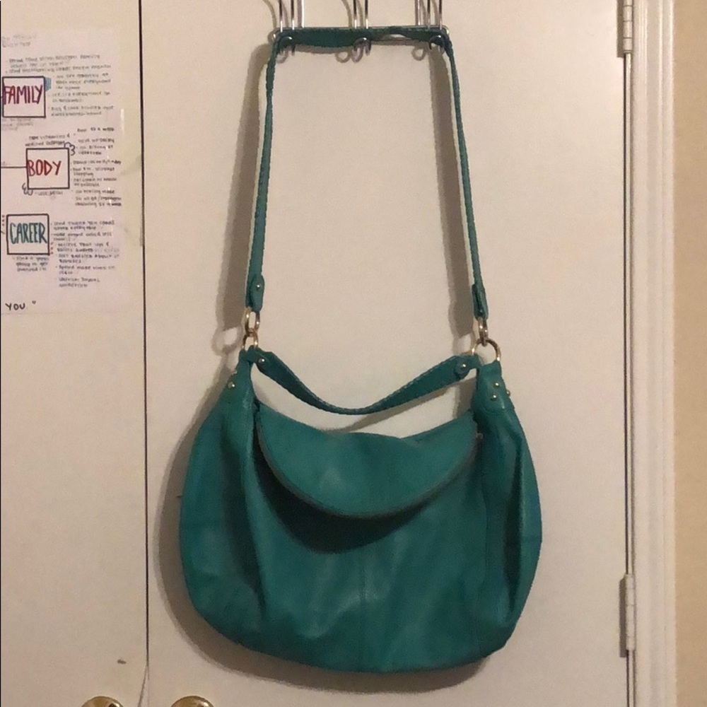 Turquoise Onna Ehrlich Fold Over Bag