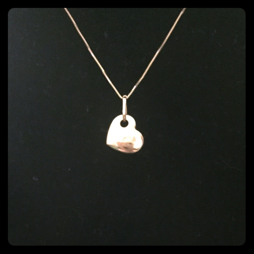 14k gold heart necklace