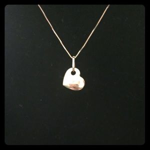 14k gold heart necklace