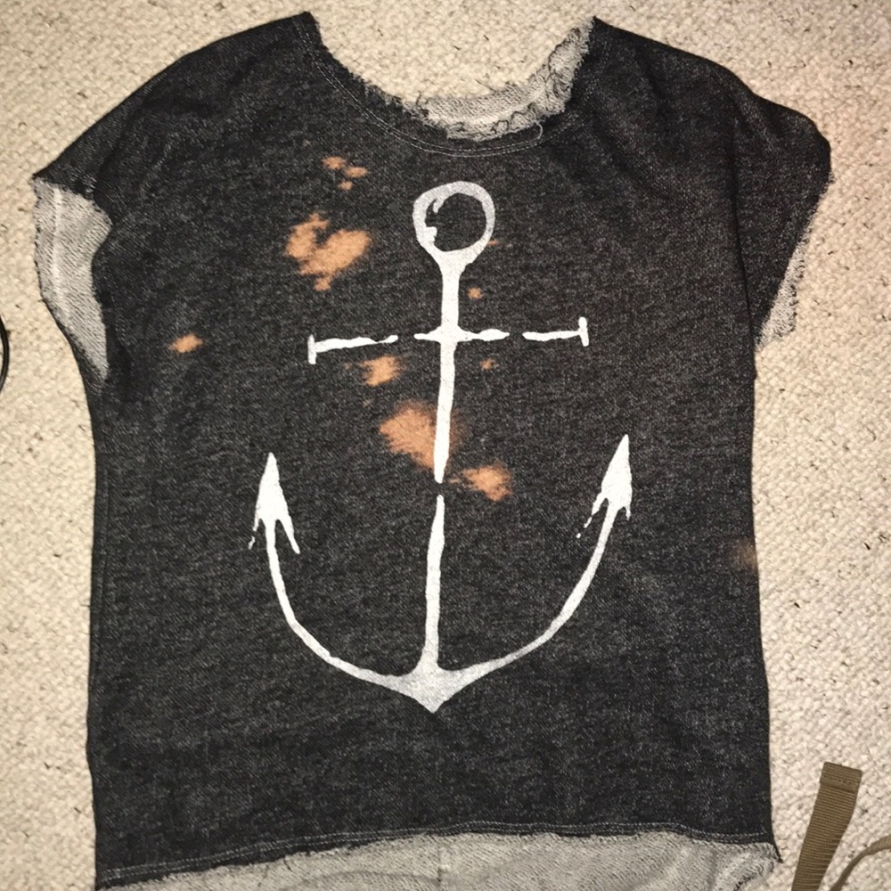 Boho distressed shirt
