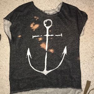 Boho distressed shirt