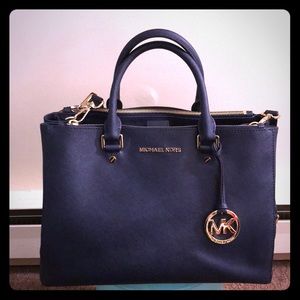 Medium navy blue Micheal Kors satchel