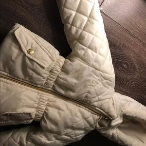 12 Month Cream white winter down coat
