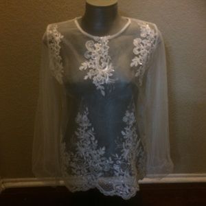 Sheer Lacy Blouse Bridal