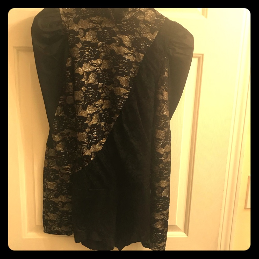 Beyoncé style onesie.. gold trimming