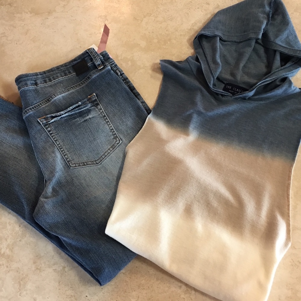 Dip Dyed Sleeveless Hoodie Top