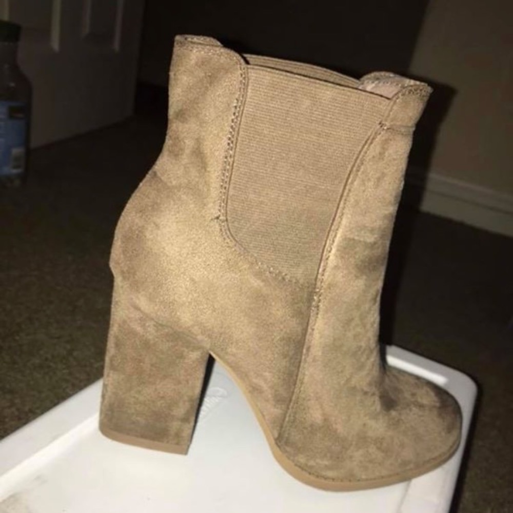 Tan booties
