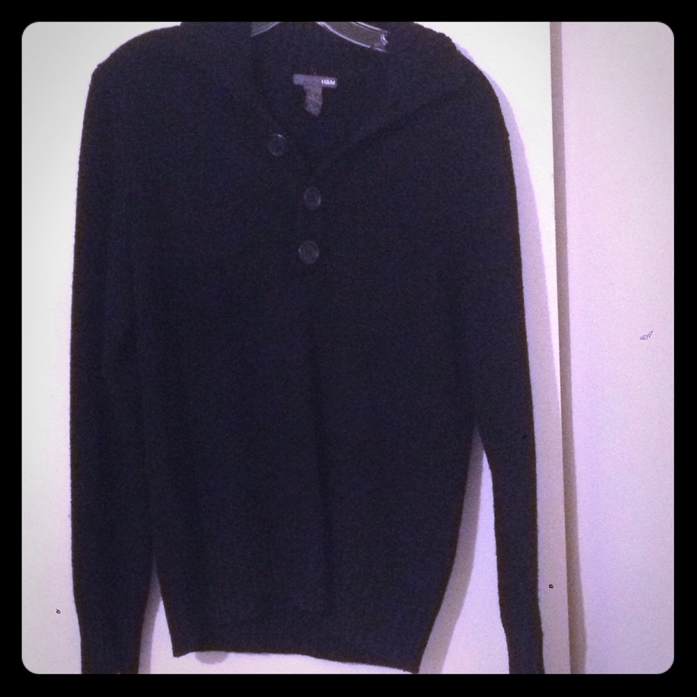 H&M black wool sweater. Comfortable and versatile.