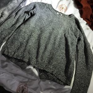 Madewell Black and white grain sweater