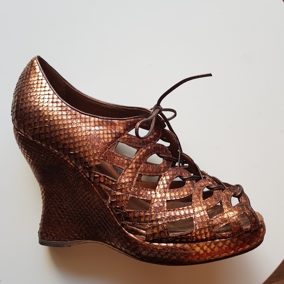 Bottega Veneta | Shoes | Bottega Veneta Python Wedge Booties | Poshmark