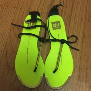 Dolce Vita sandals - black snakeskin gold hardware