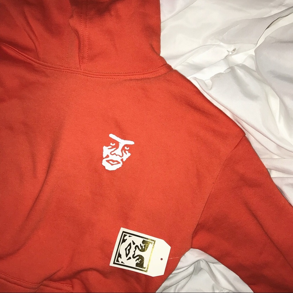 Orange obey hoodie