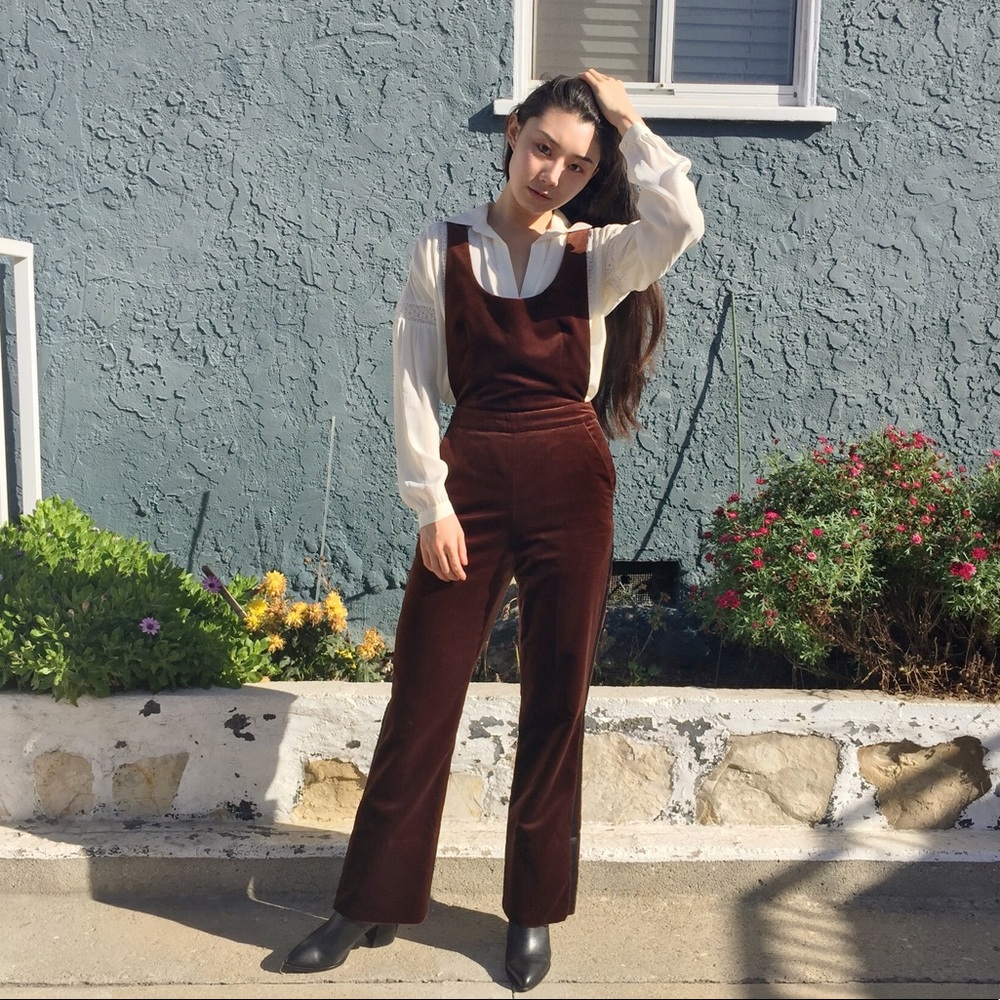 🎉HOT PICK🎉Topshop Arno Velvet Overalls by Unique - Picture 6 of 8
