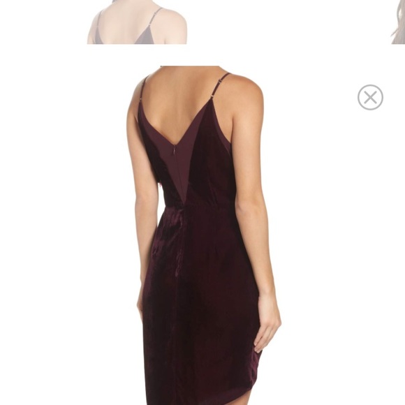 Wine velvet wrap dress NWT - Picture 2 of 3