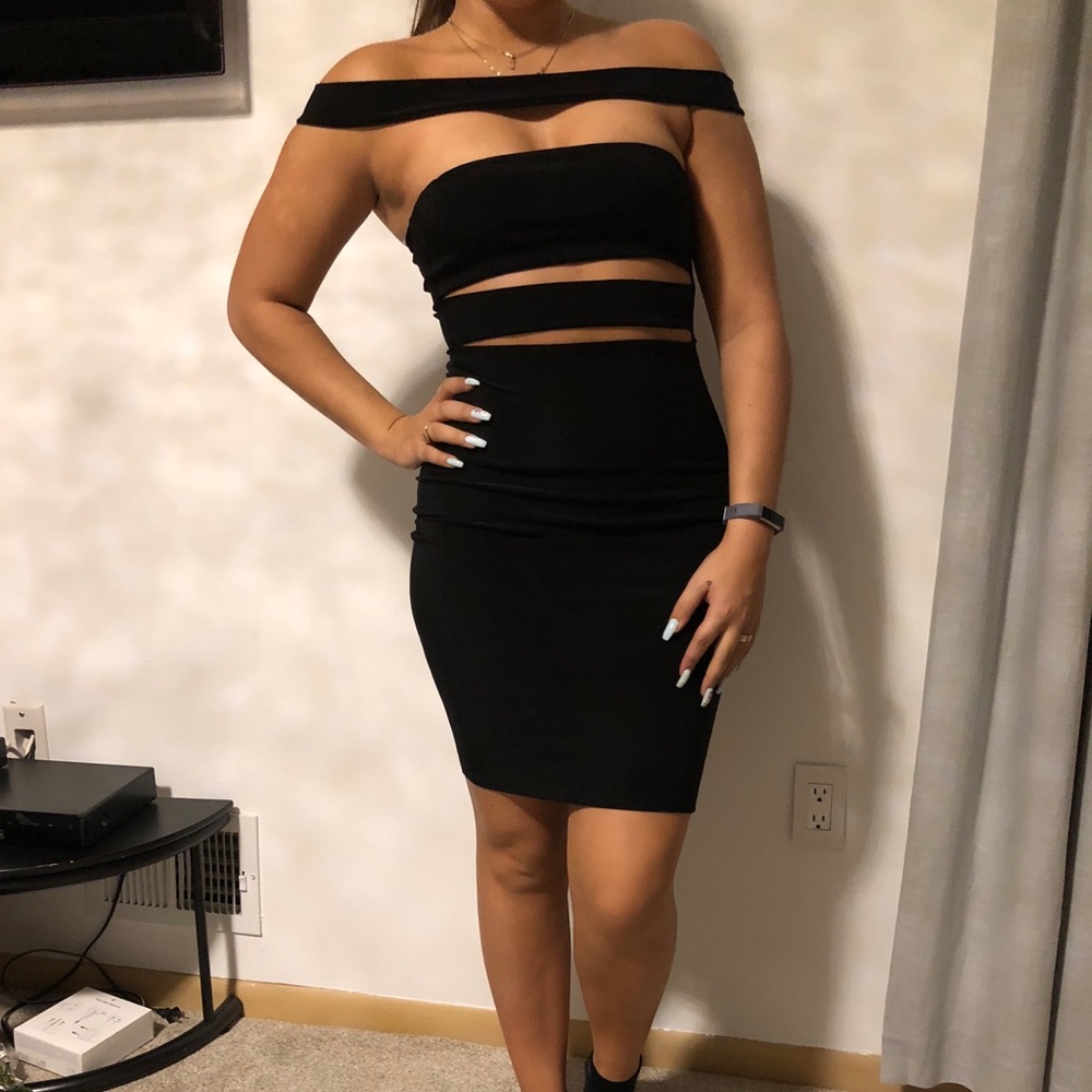 Black Cut-out Kylie Dress