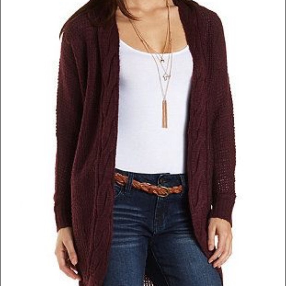 CHARLOTTE RUSSE KNOT CARDIGAN