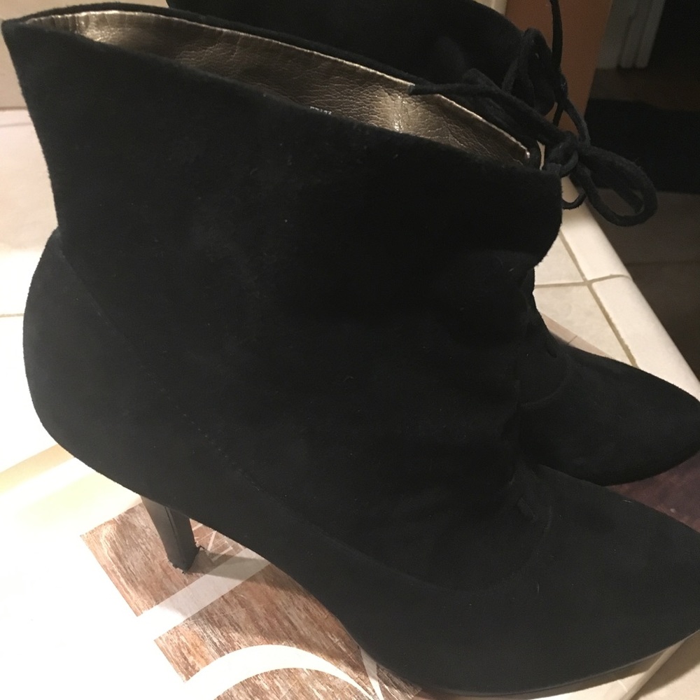 Calvin Klein suede booties