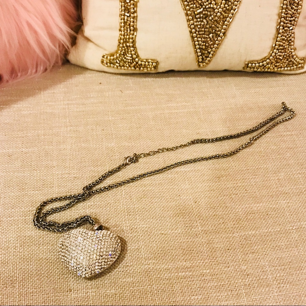 Silver plated heart pendant