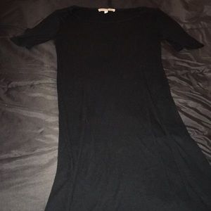 EXPRESS Long Black Slit Shirt