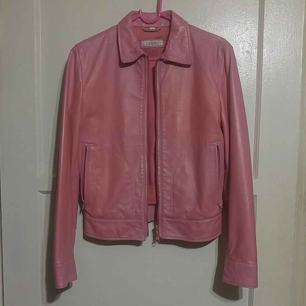 Pink Leather Jacket