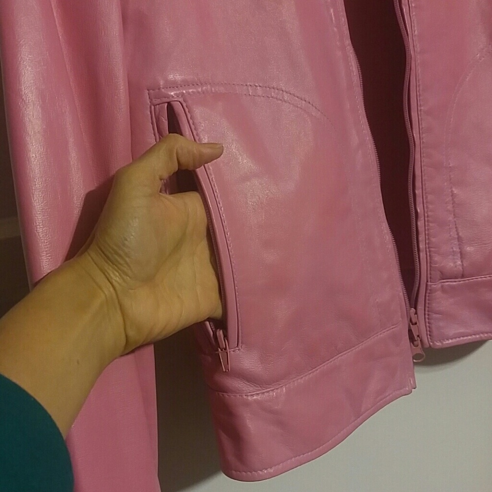 Pink Leather Jacket - Picture 5 of 6