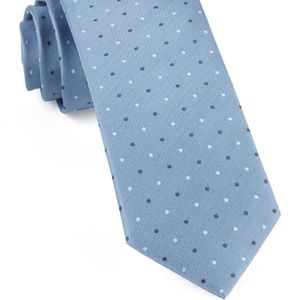 The Tie Bar - Suited Polka Dots in Steel Blue
