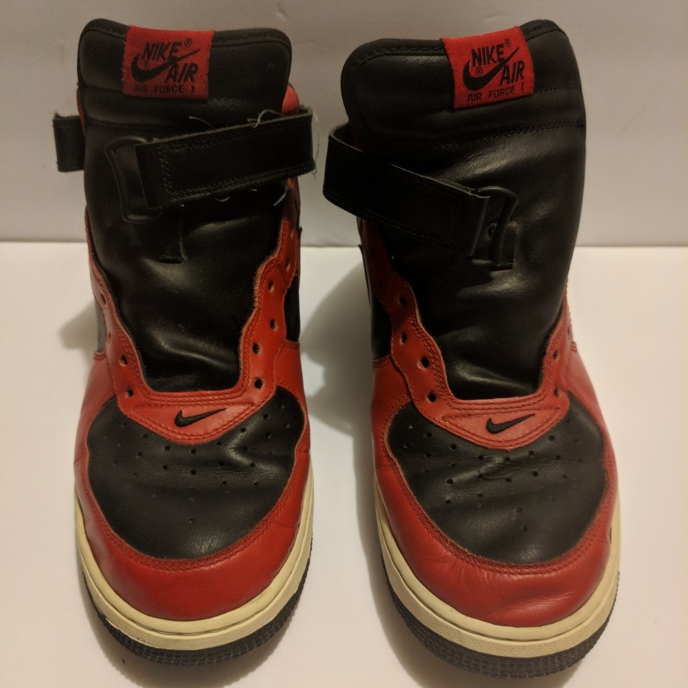 Nike Air Force 1s size 11 color Red/Black High top