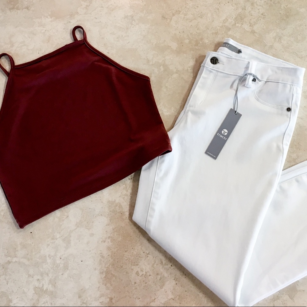 Rust Knit Cami Crop Top