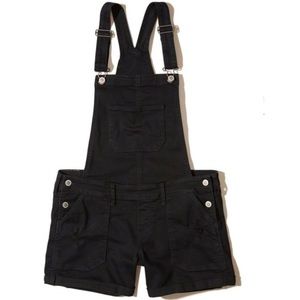 Hollister Black Overall Shorts