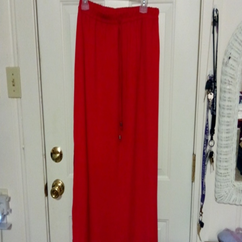Red Maxi skirt