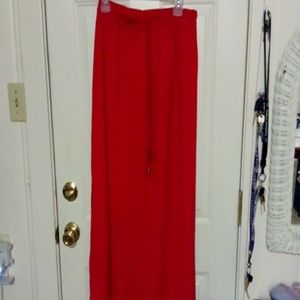 Red Maxi skirt