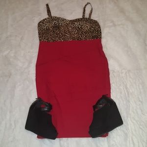 Torrid Leopard Sweetheart Splice Dress