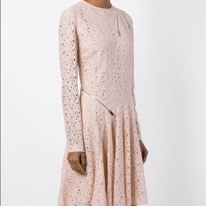 Stella McCartney pink lace zip detail dress