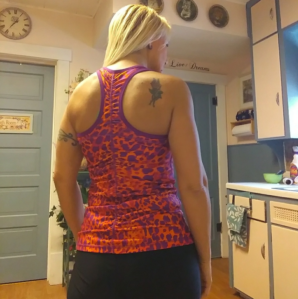 Neon colored gym top