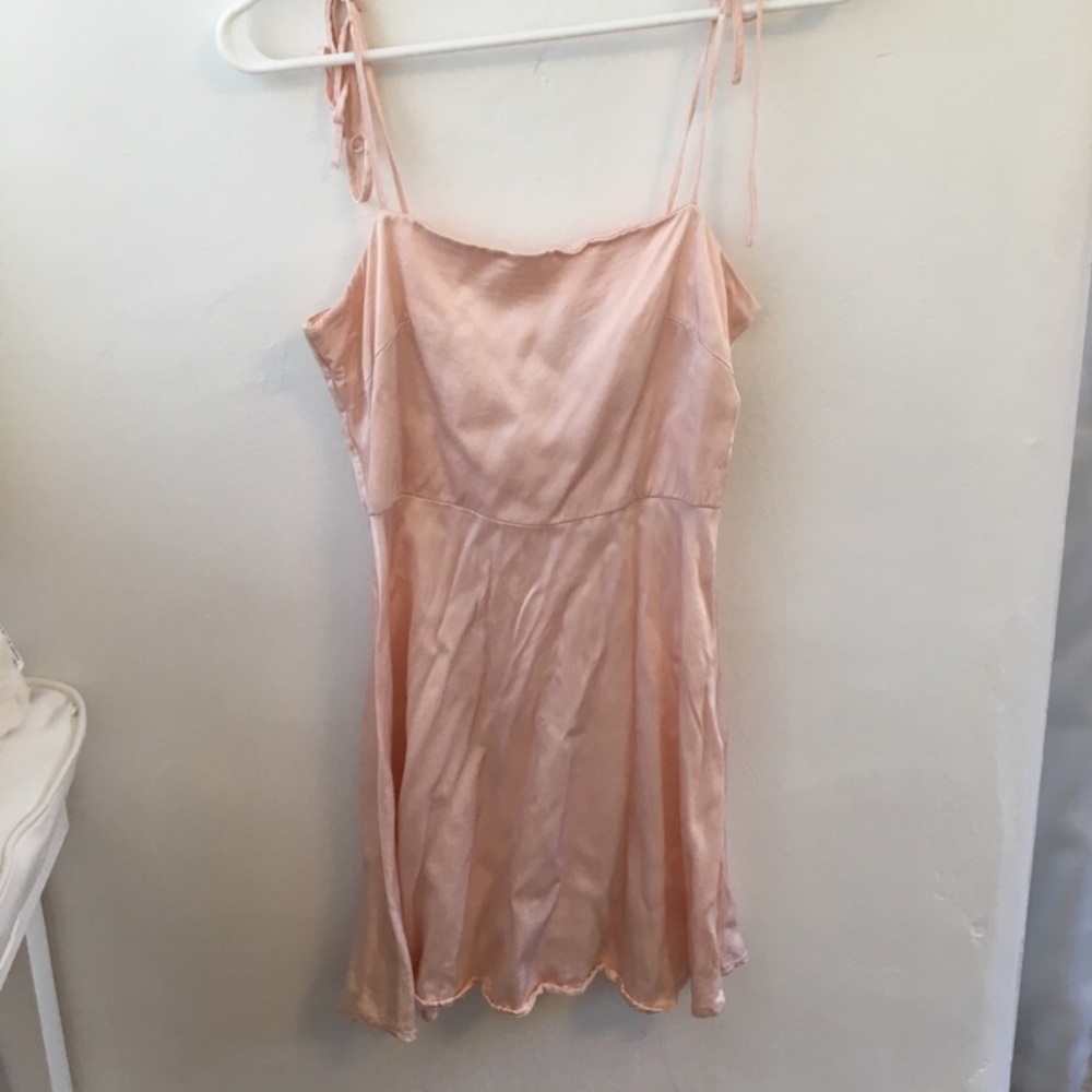 forever 21 baby pink satin dress