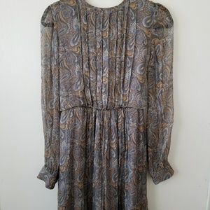 Silk chiffon paisley dress