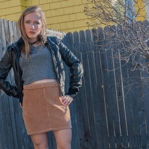 Black Vegan Leather Bomber Jacket