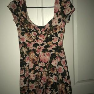 Pink floral summer dress