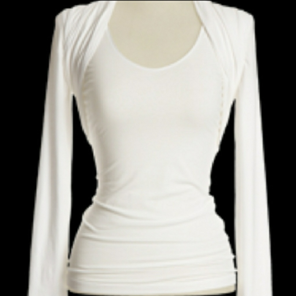 White Shrug Top - Picture 1 of 2