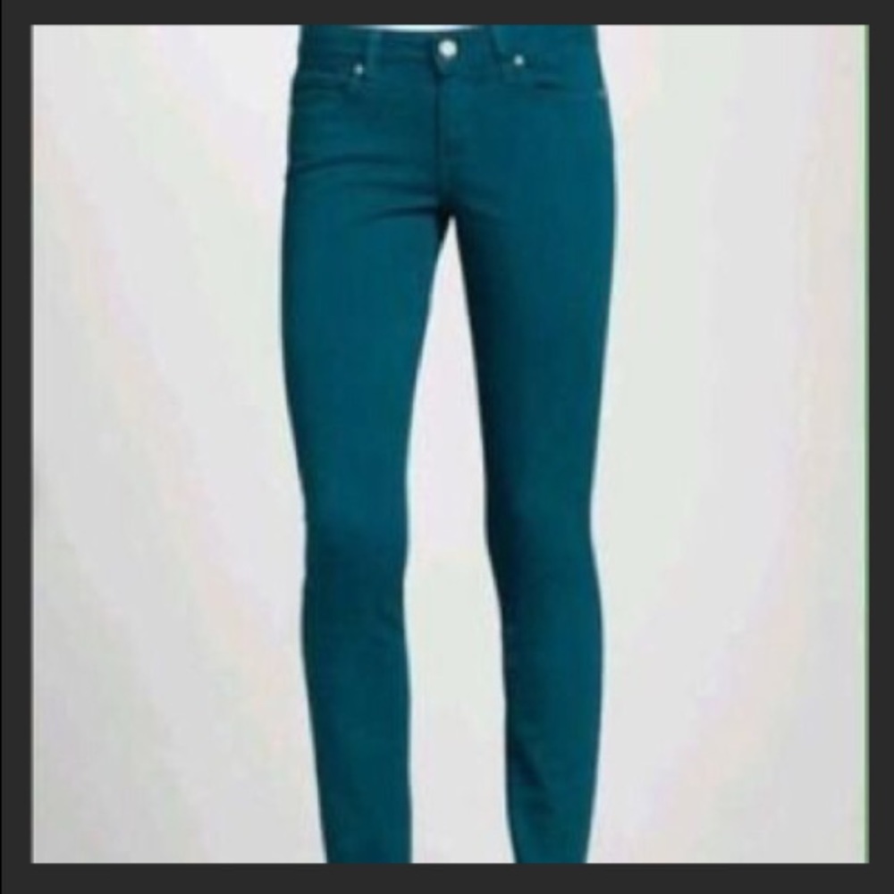Paige skinny jeans in Peacock Blue. Size 24.