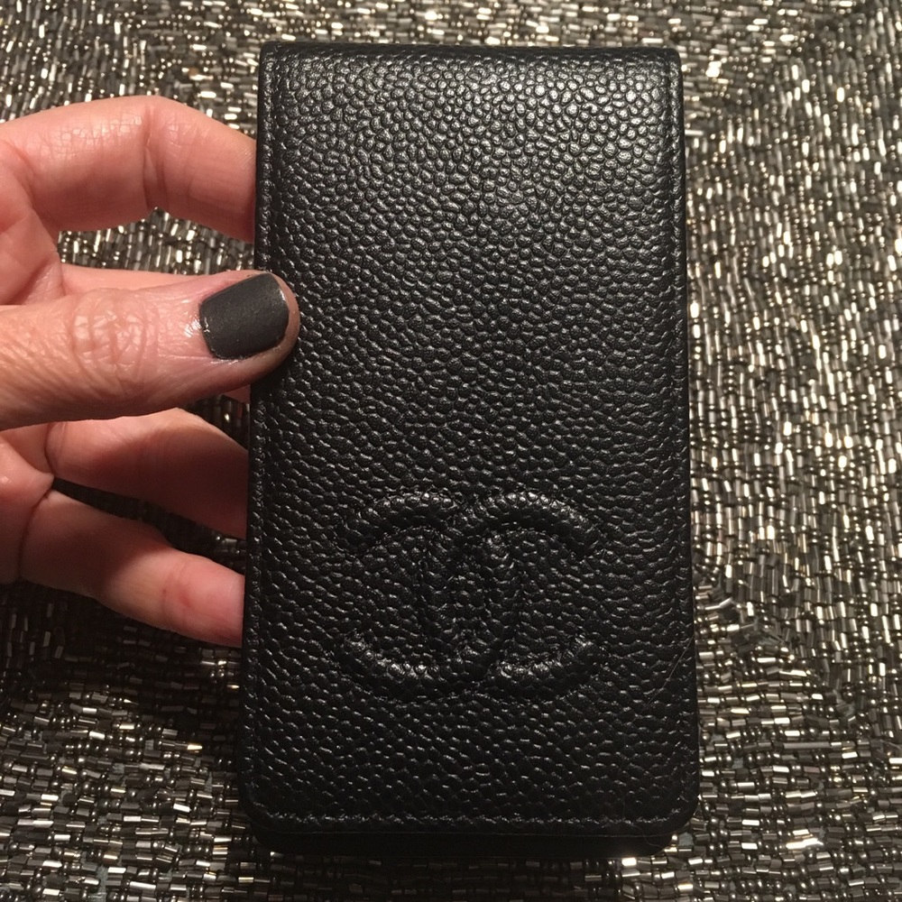 CHANEL Black Leather iPhone 4 Case