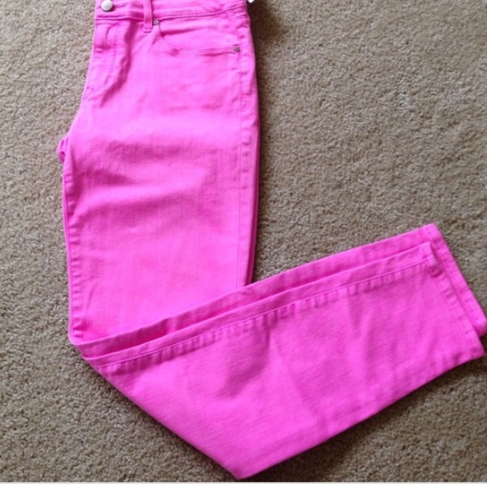 Gap neon pink skinny jeans