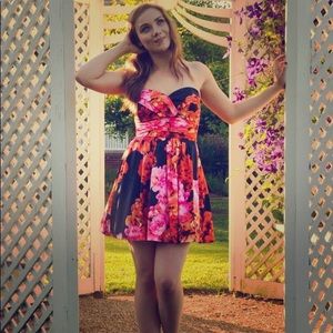 Floral Strapless Summer Dress - SALE