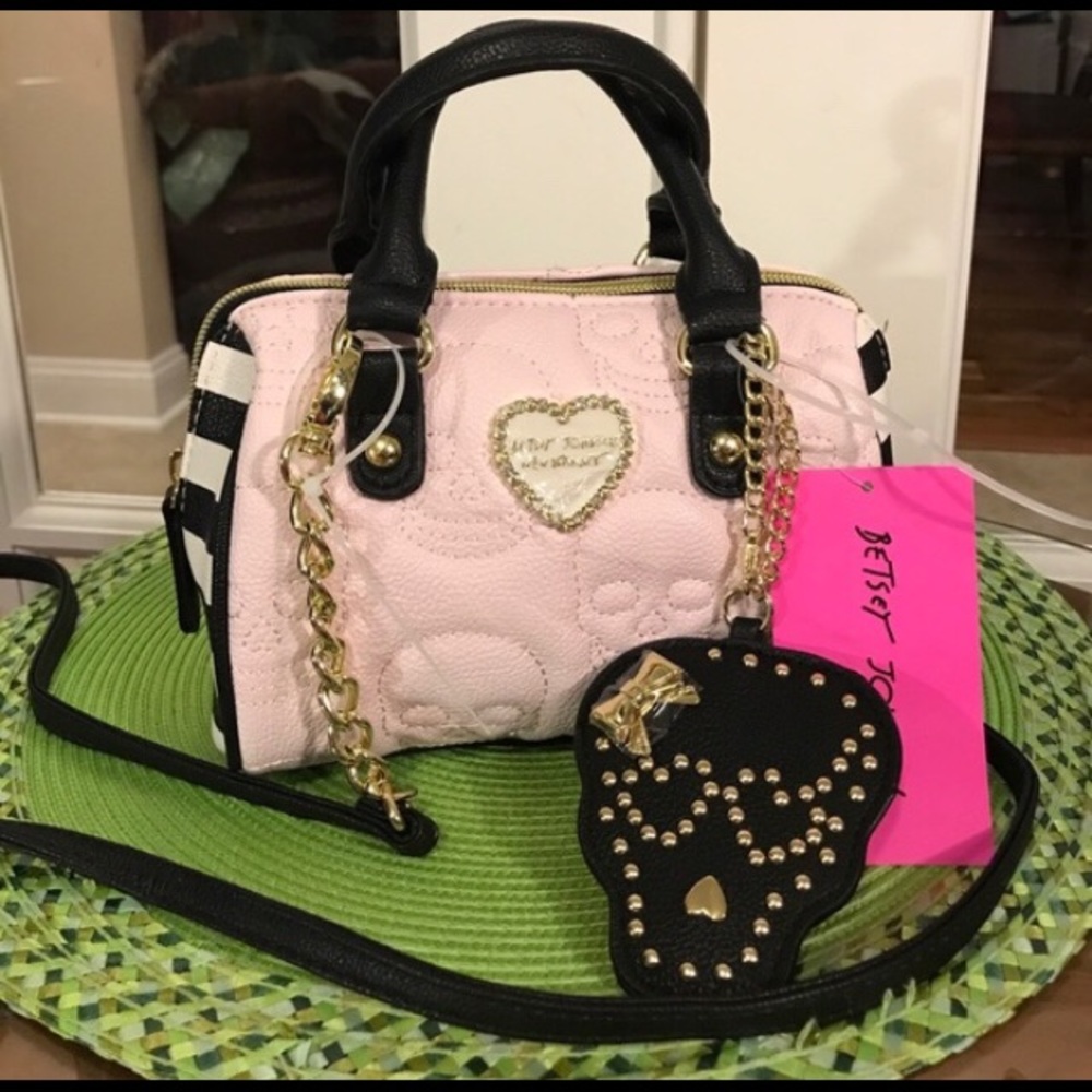 Betsey Johnson Mini Barrel Purse Quilted