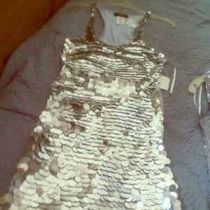 Silver dress Aggie Size14