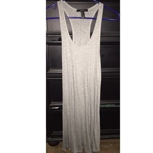 ribbed knit grey racer back dress!