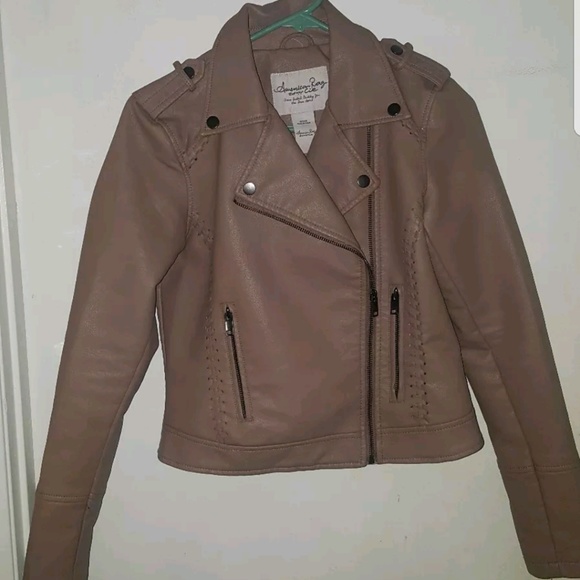 American Rag Juniors' Faux Leather Moto Jacket Med - Picture 2 of 4